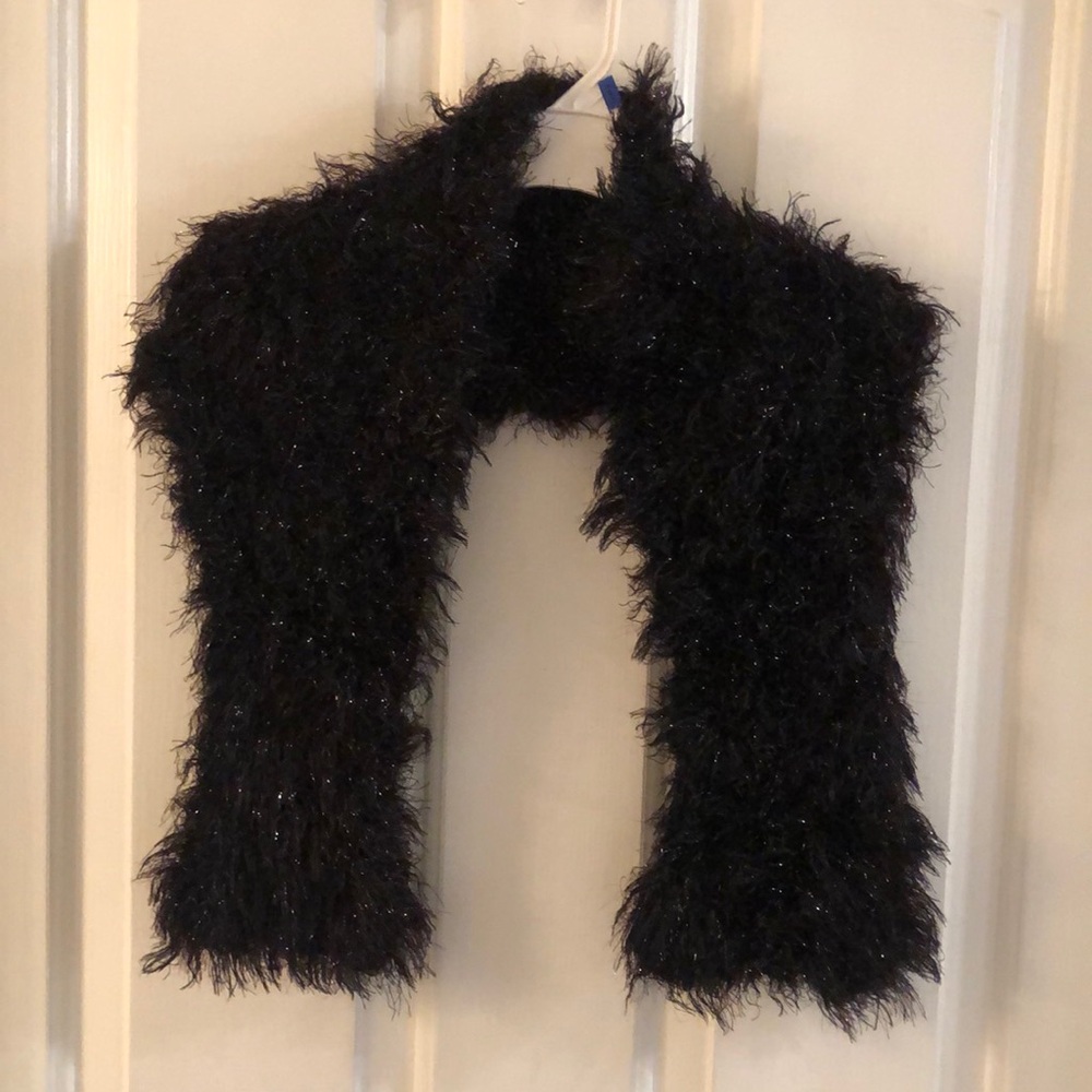Vintage Black Sparkly Scarf - Picture 3 of 4